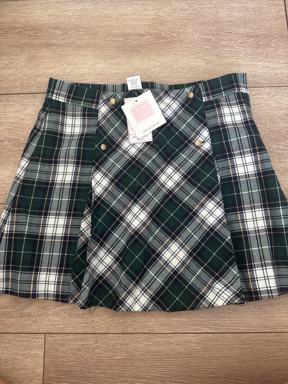 Janie & Jack plaid skirt w/ adjustable waist